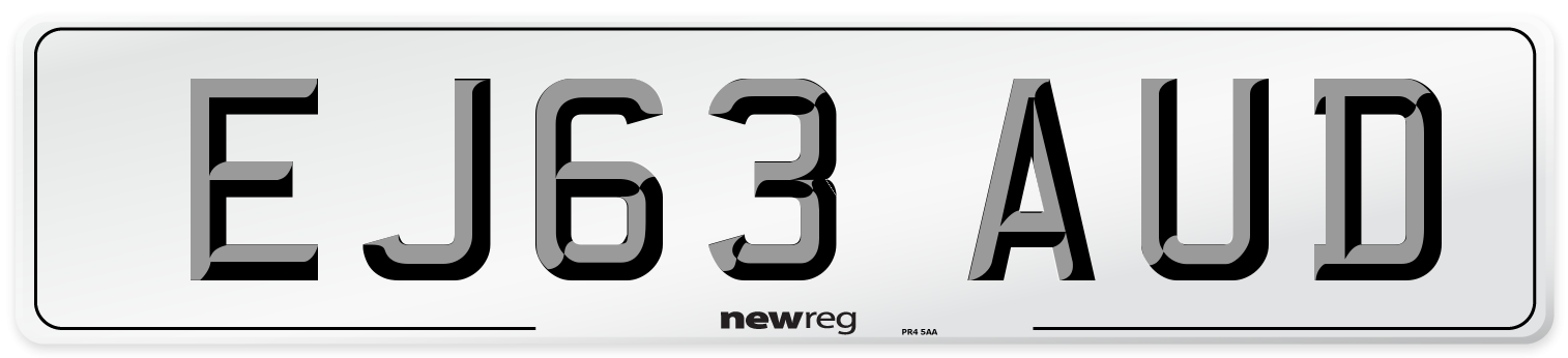 EJ63 AUD Number Plate from New Reg